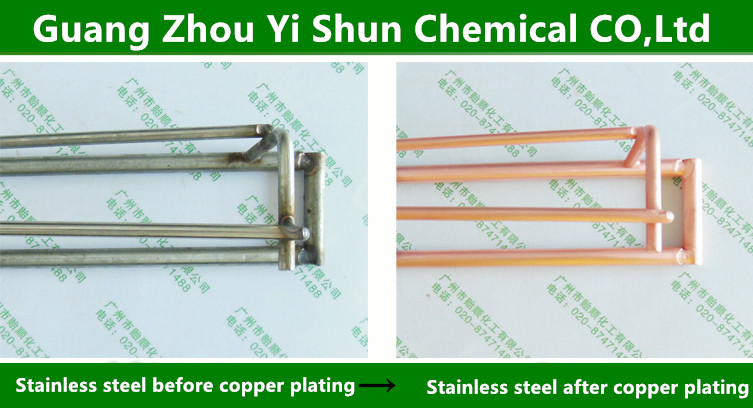 201#stainless steel chemical thicker liquid copper plating,stainless steel without electrolytic liquid copper plating, stainless steel antique liquid copper