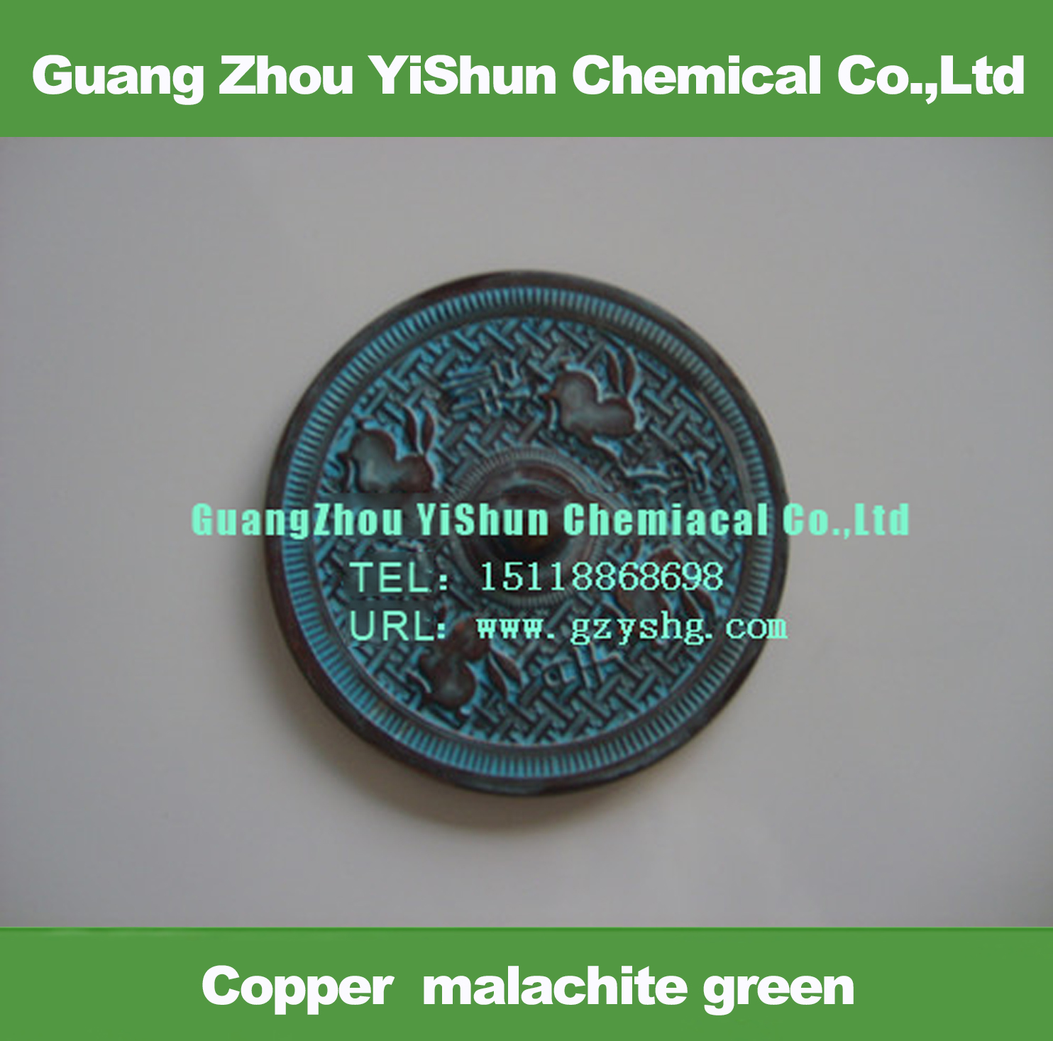Copper malachite green colorant , Copper archaized ,Copper coloring agent ,Copper surface anti green rust antique green ,Antique copper and copper alloy surface agent